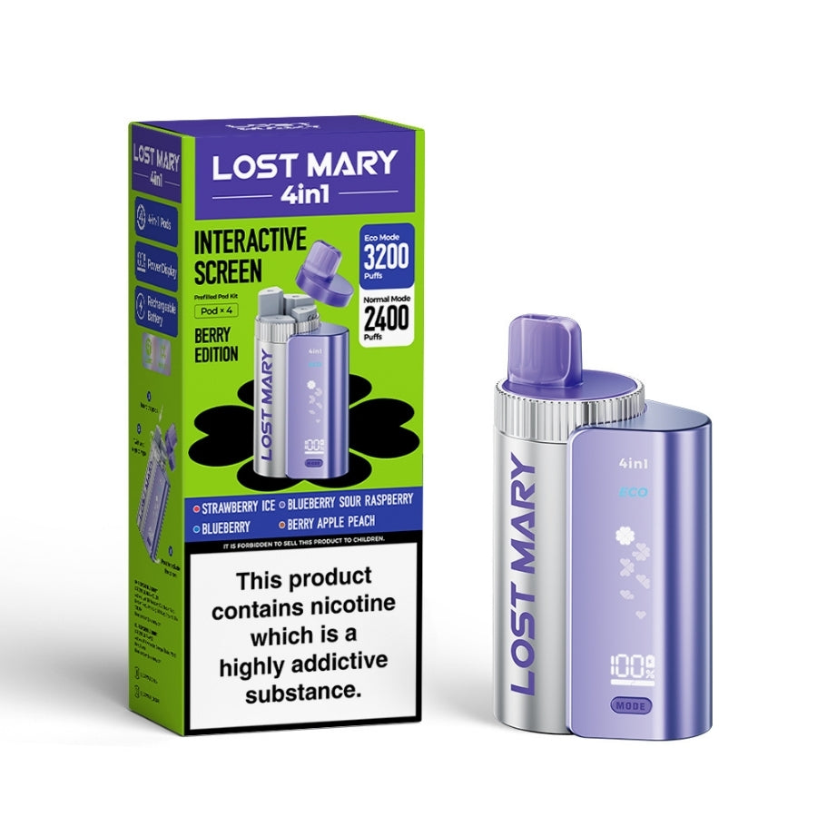 Lost Mary 4 in 1 Kit Mixed Berry Edition - Case of 5