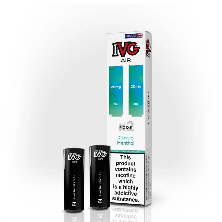 IVG Air Classic Menthol Prefilled Vape Pods - 20mg - Case of 10