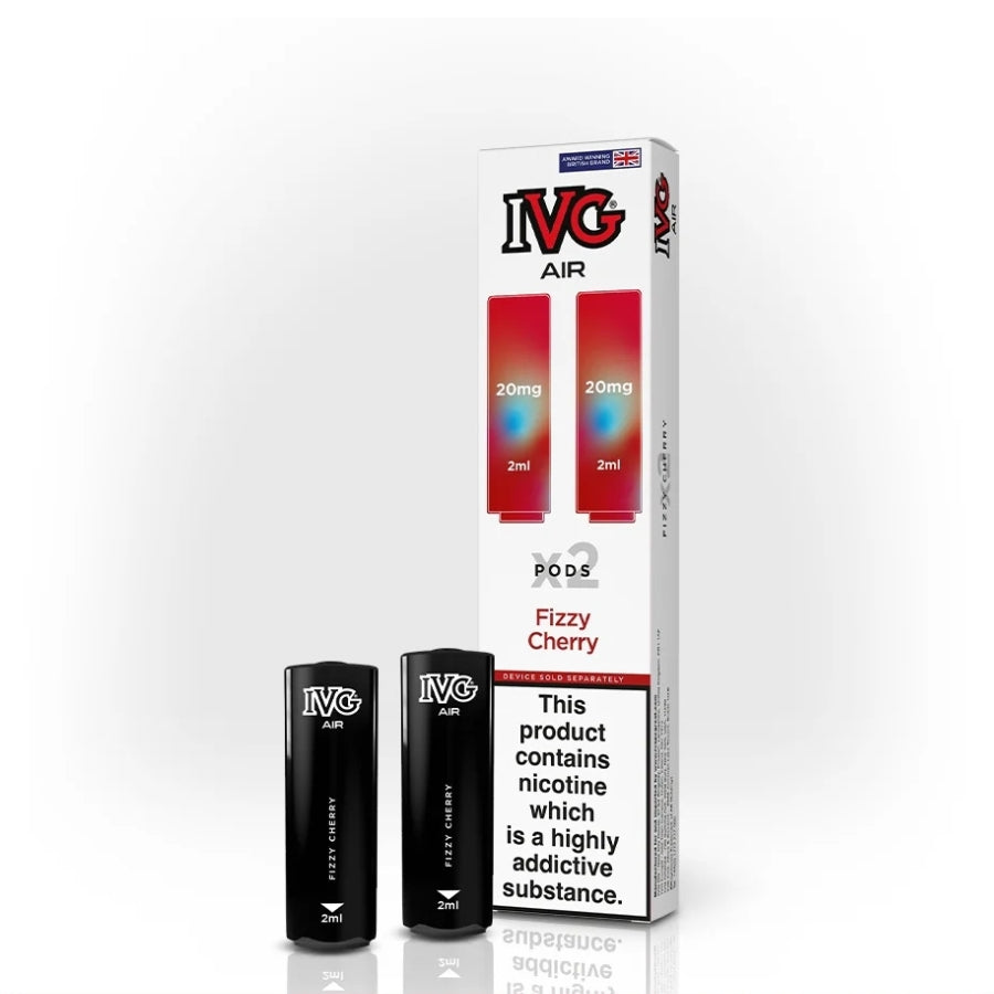 IVG Air Fizzy Cherry Prefilled Vape Pods - 20mg - Case of 10
