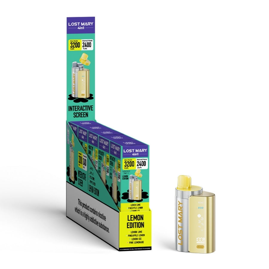 Lost Mary 4 in 1 Kit Lemon Edition - Case of 5