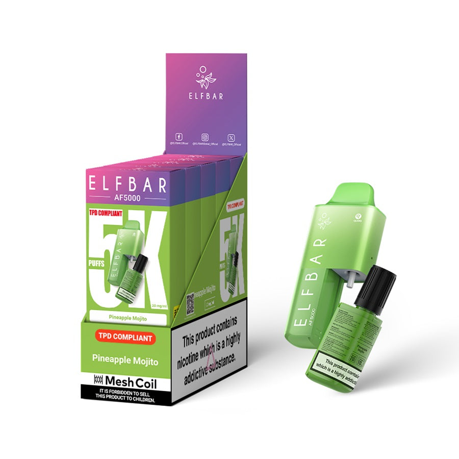 ELFBAR AF5000 Vape Kit, Pineapple Mojito - Case of 5