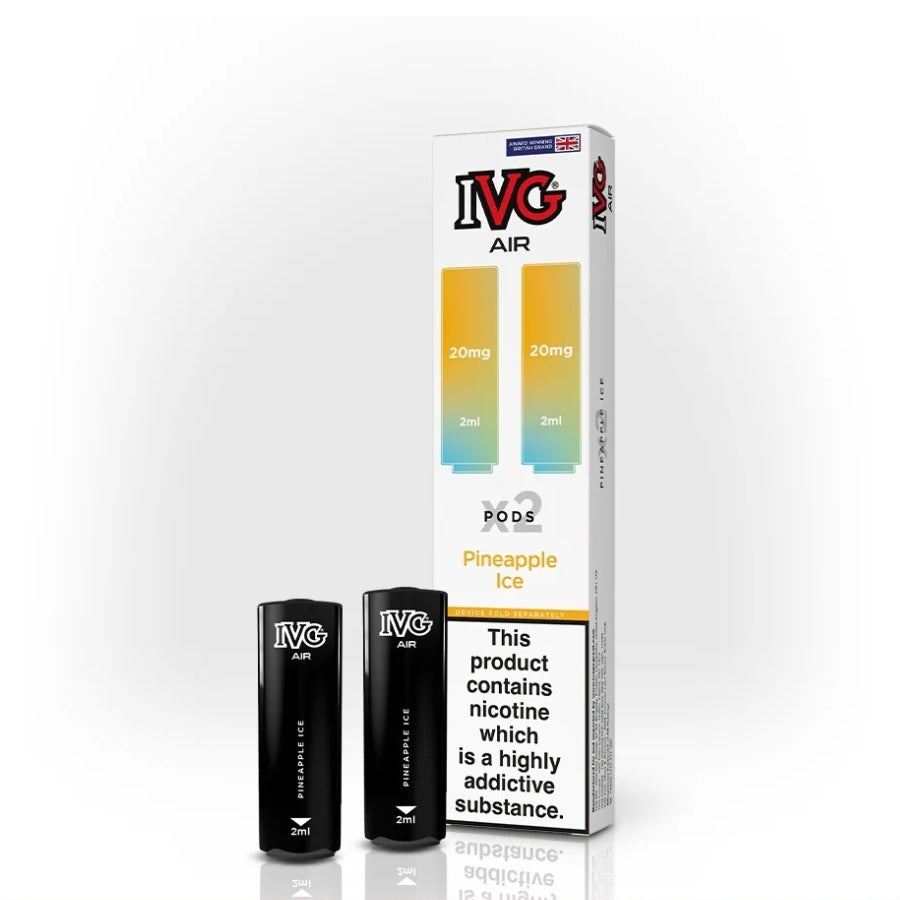 IVG Air Pineapple Ice Prefilled Vape Pods - 20mg - Case of 10