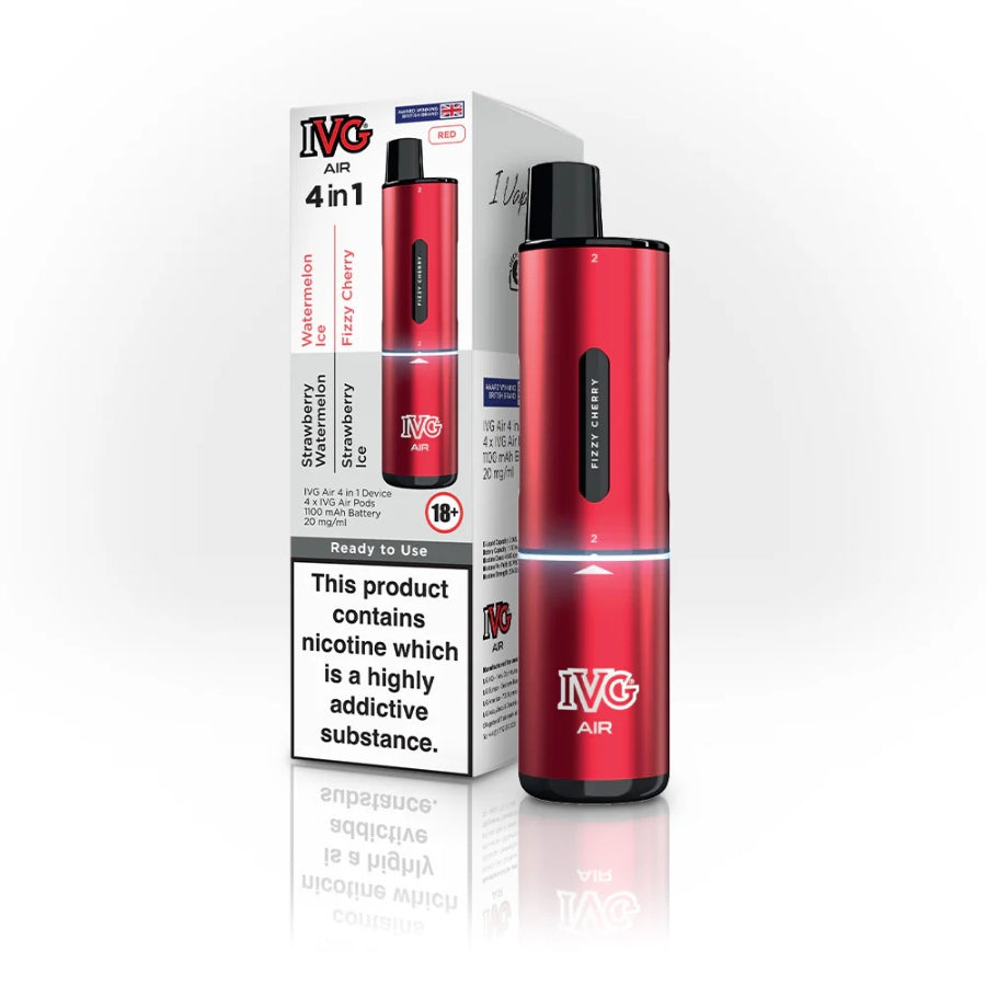 IVG Air Red Edition 4 in 1 Prefilled Pod Vape Kit  - Case of 5