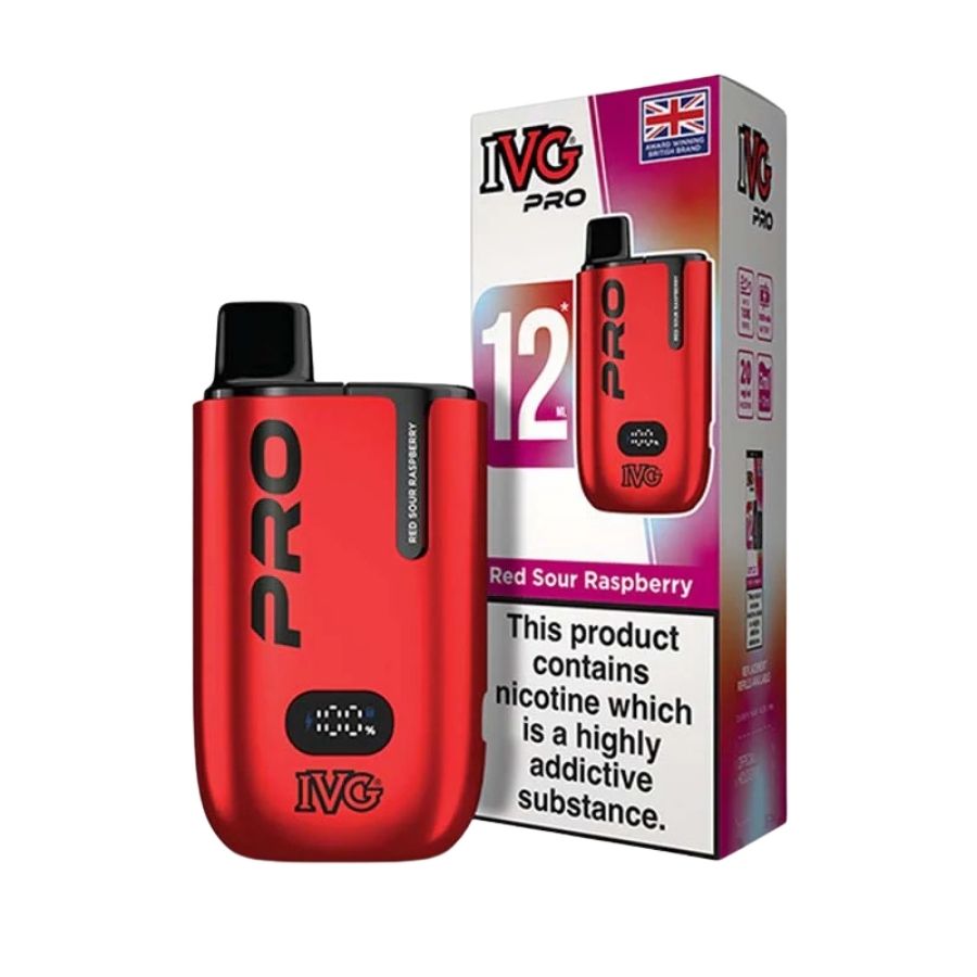 IVG Pro 12 Red Sour Raspberry Kit - Case of 5