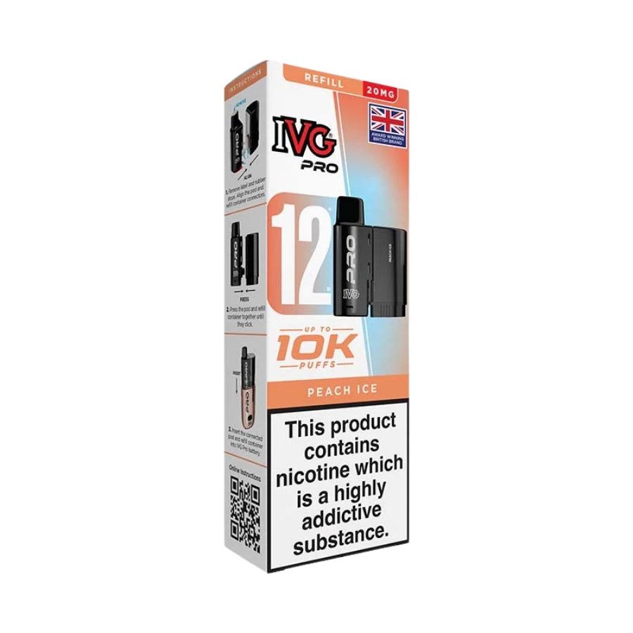 IVG Pro 12 Peach Ice Pods - Case of 5