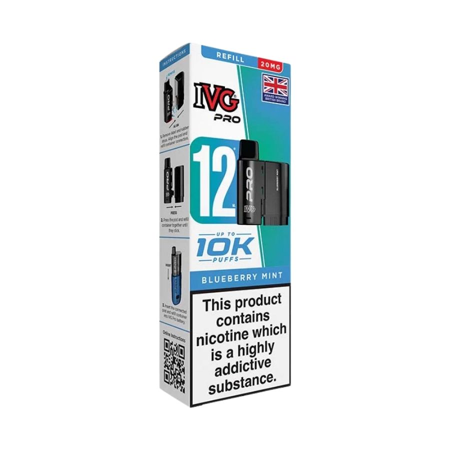 IVG Pro 12 Blueberry Mint Pods - Case of 5