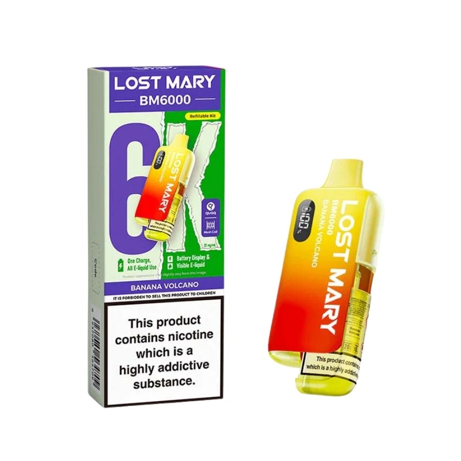 Lost Mary BM6000 Pre-filled Banana Volcano Pod Kit - Case of 5