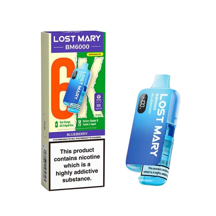 Lost Mary BM6000 Pre-filled Blueberry Pod Kit - Case of 5