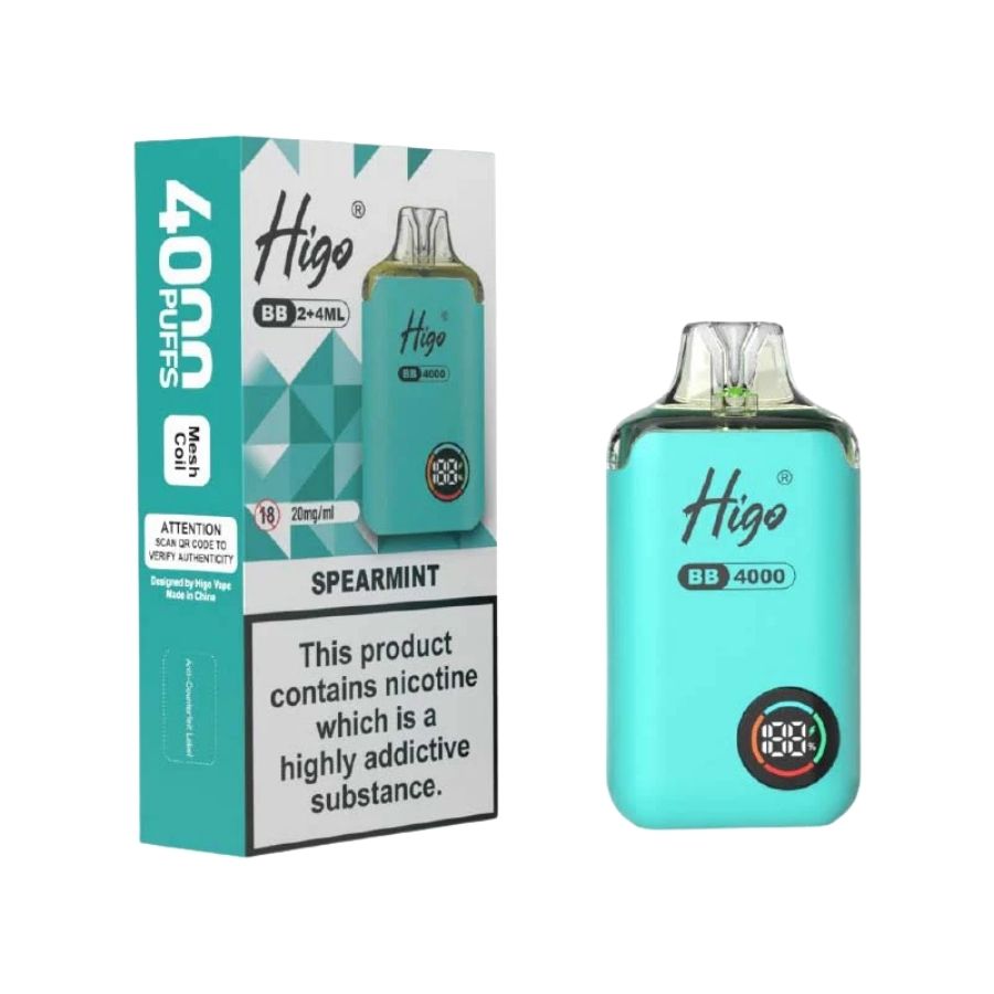 Higo BB Spearmint Prefilled Pod Vape Kit - Case of 10