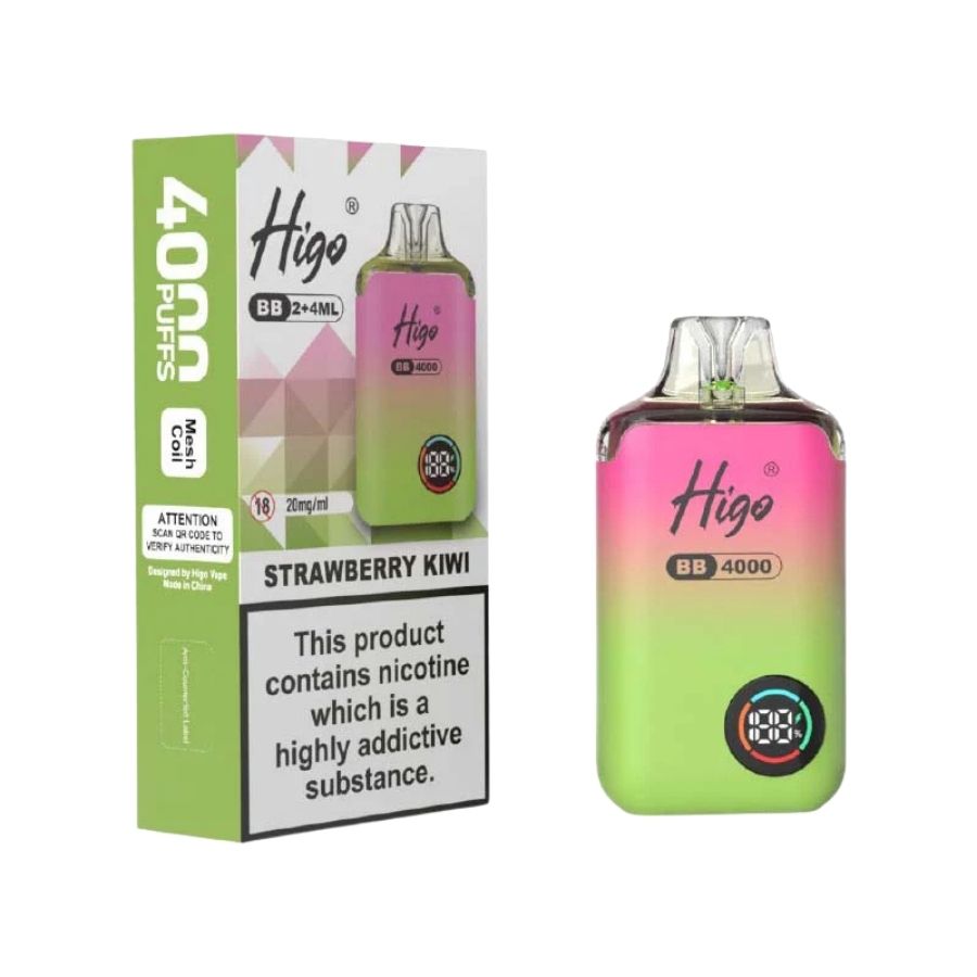 Higo BB Strawberry Kiwi Prefilled Pod Vape Kit - Case of 10
