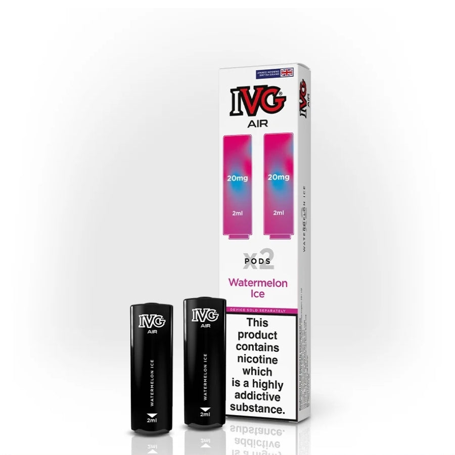 IVG Air Watermelon Ice Prefilled Vape Pods - 20mg - Case of 10