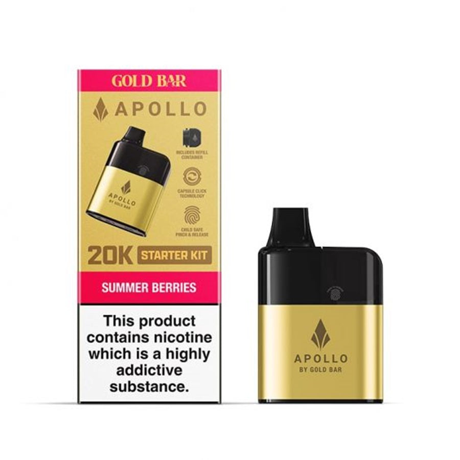 Gold Bar Apollo Summer Berries Prefilled Pod Vape Kit - Case of 5