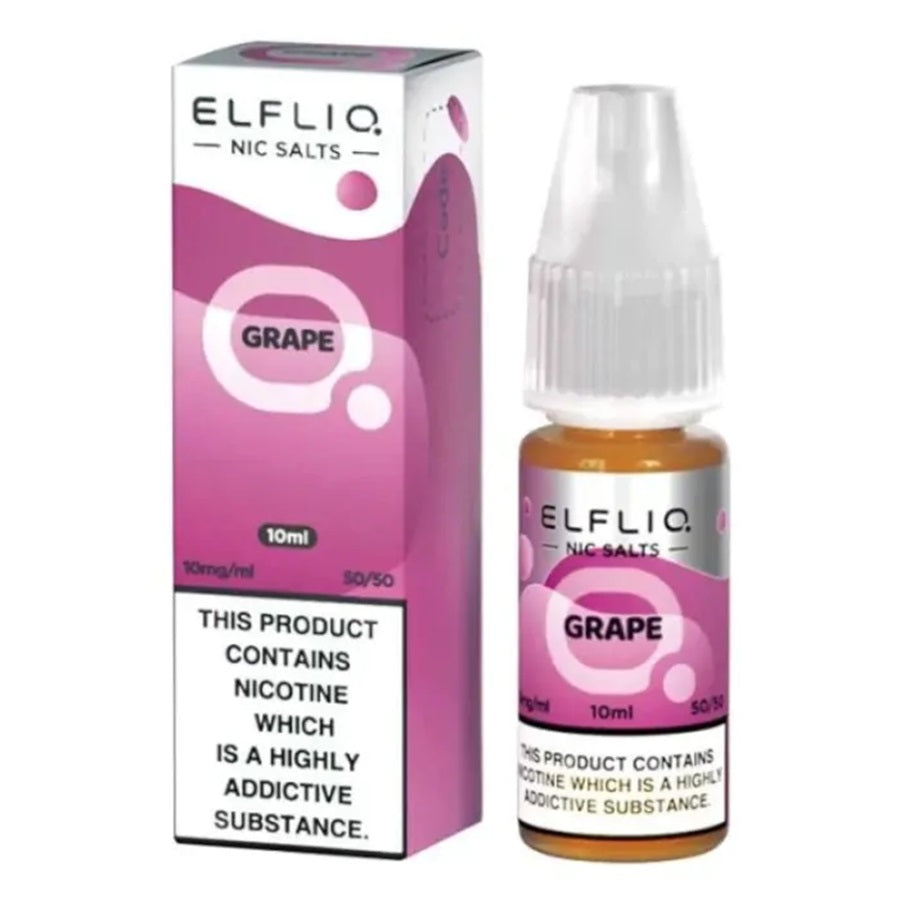 ELFBAR ElfLiq Grape Nic Salt E-Liquid 10ml - Case of 10