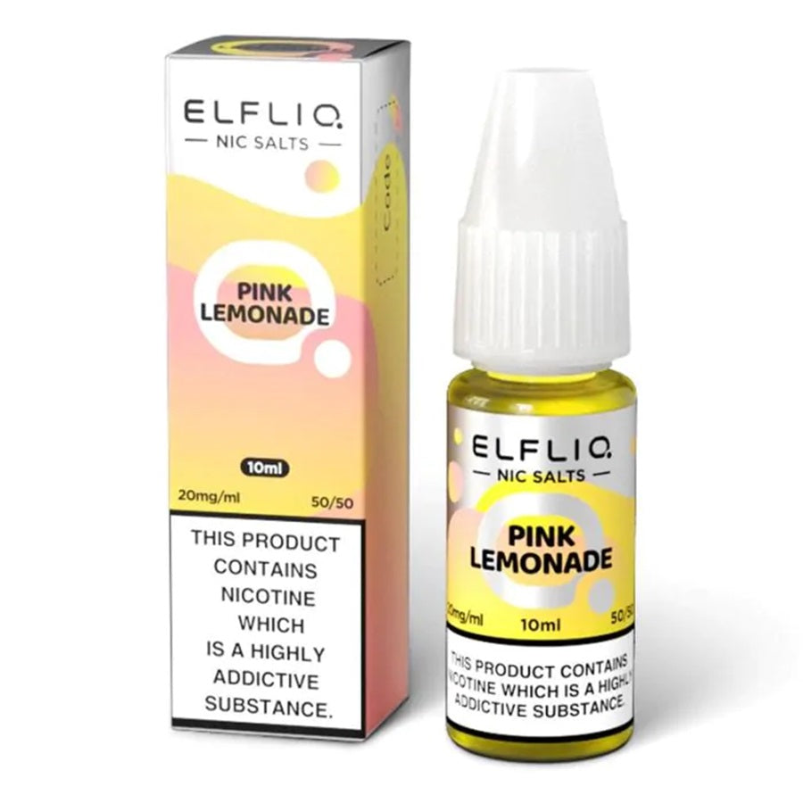 ELFBAR ElfLiq Pink Lemonade Nic Salt E-Liquid 10ml - Case of 10