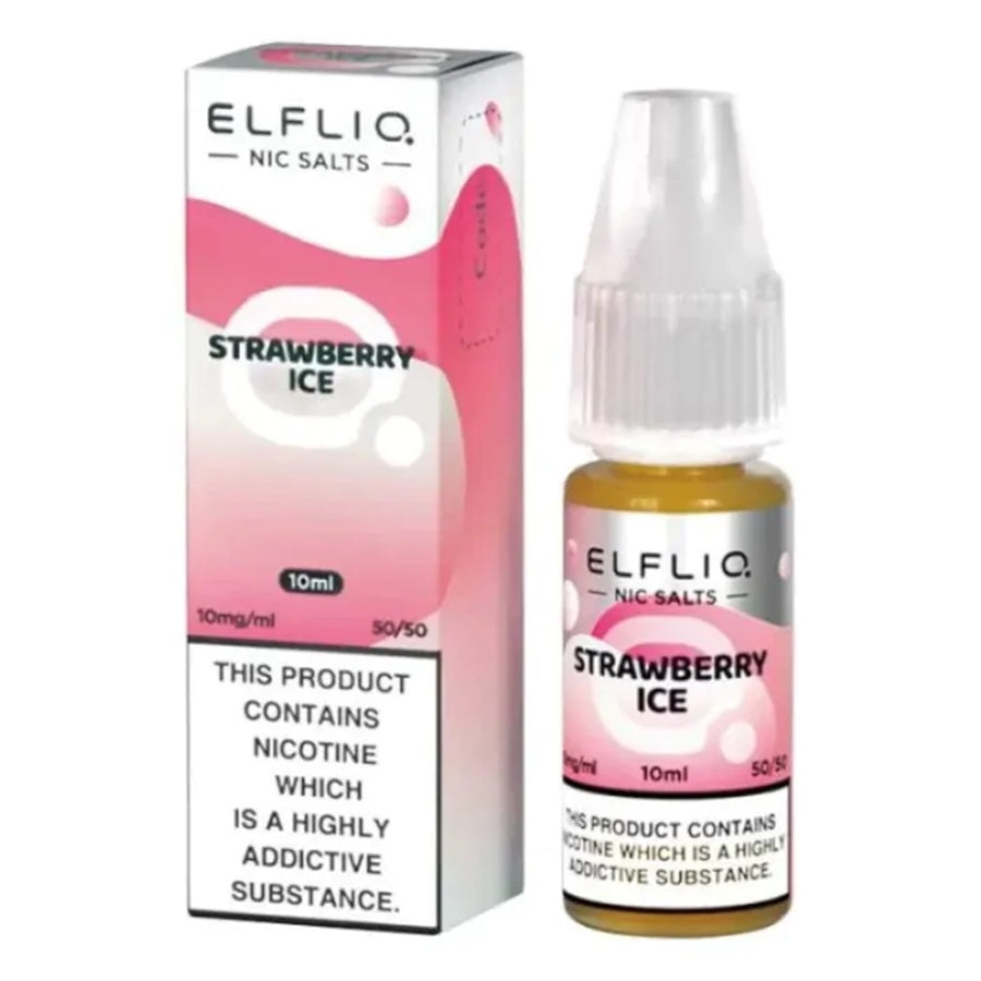 ELFBAR ElfLiq Strawberry Ice Nic Salt E-Liquid 10ml - Case of 10