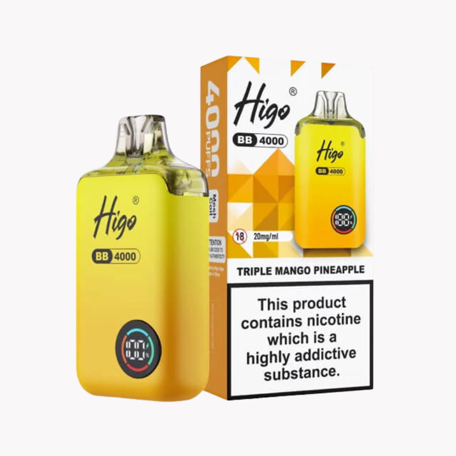 Higo BB 4K Triple Mango Pineapple Prefilled Vape Kit- Case of 10
