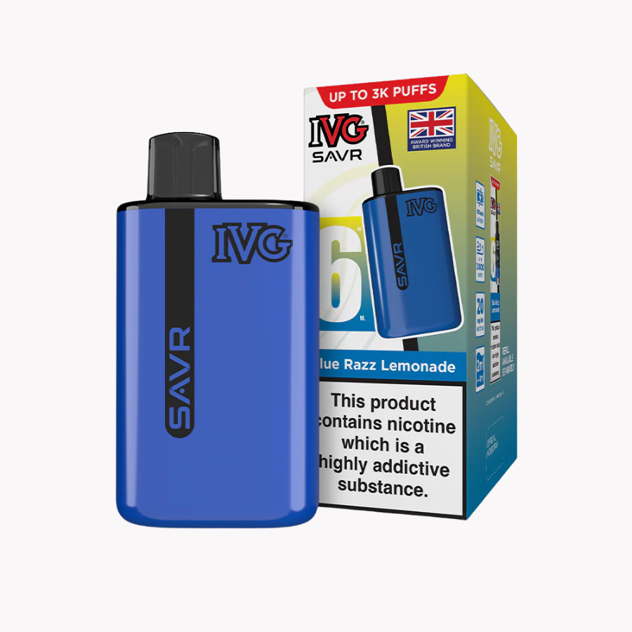 IVG 3000 SAVR Blue Razz Lemonade Vape Kit - Case of 5