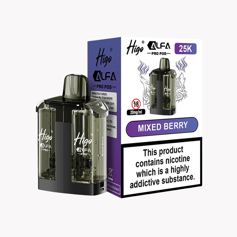 Higo Alfa Pro 25K Pod Mixed Berry- Case of 5