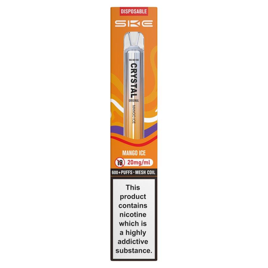 SKE Crystal Bar 600 Mango Ice Disposable Vape 20mg - Case of 10