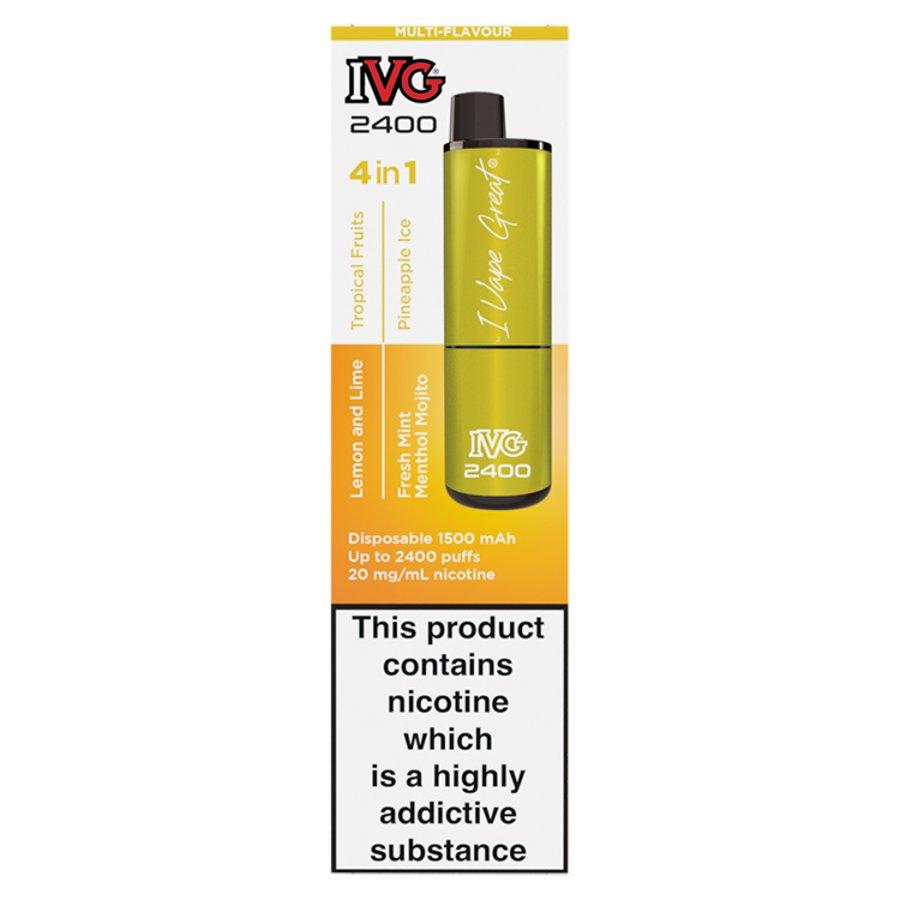 IVG 2400 Yellow Edition 4 in 1 Disposable Vape - Case of 5