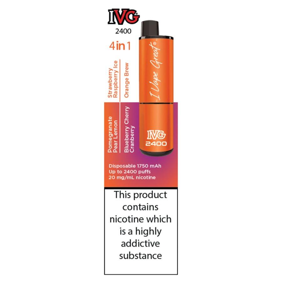 IVG 2400 Juicy Edition 4in1 Disposable Vape - Case of 5