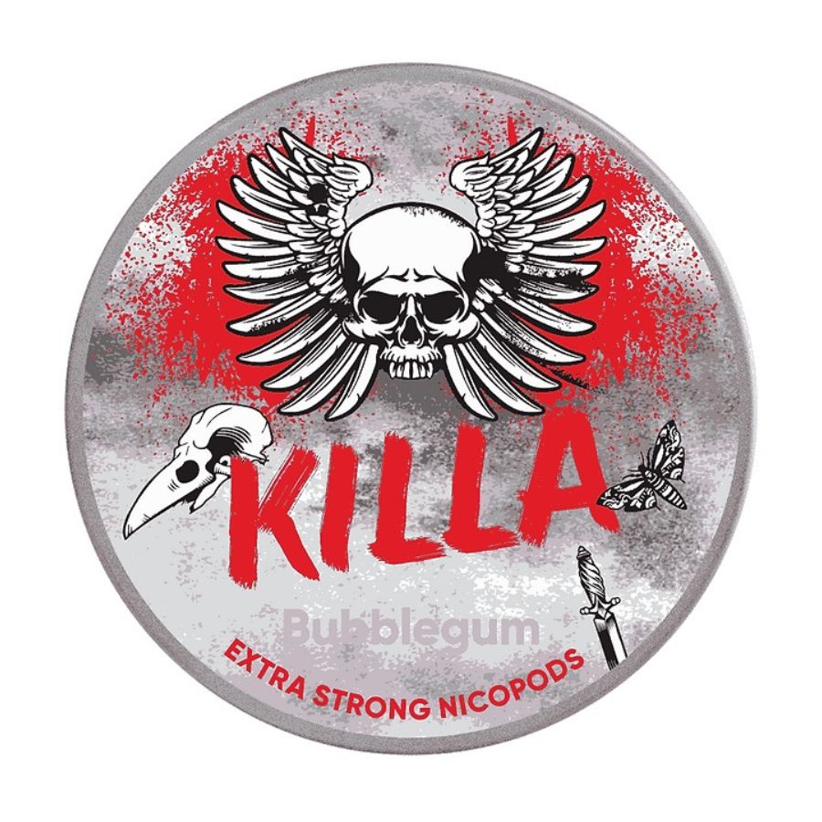 Killa Bubblegum Nicotine Pouches 12mg - Case of 10