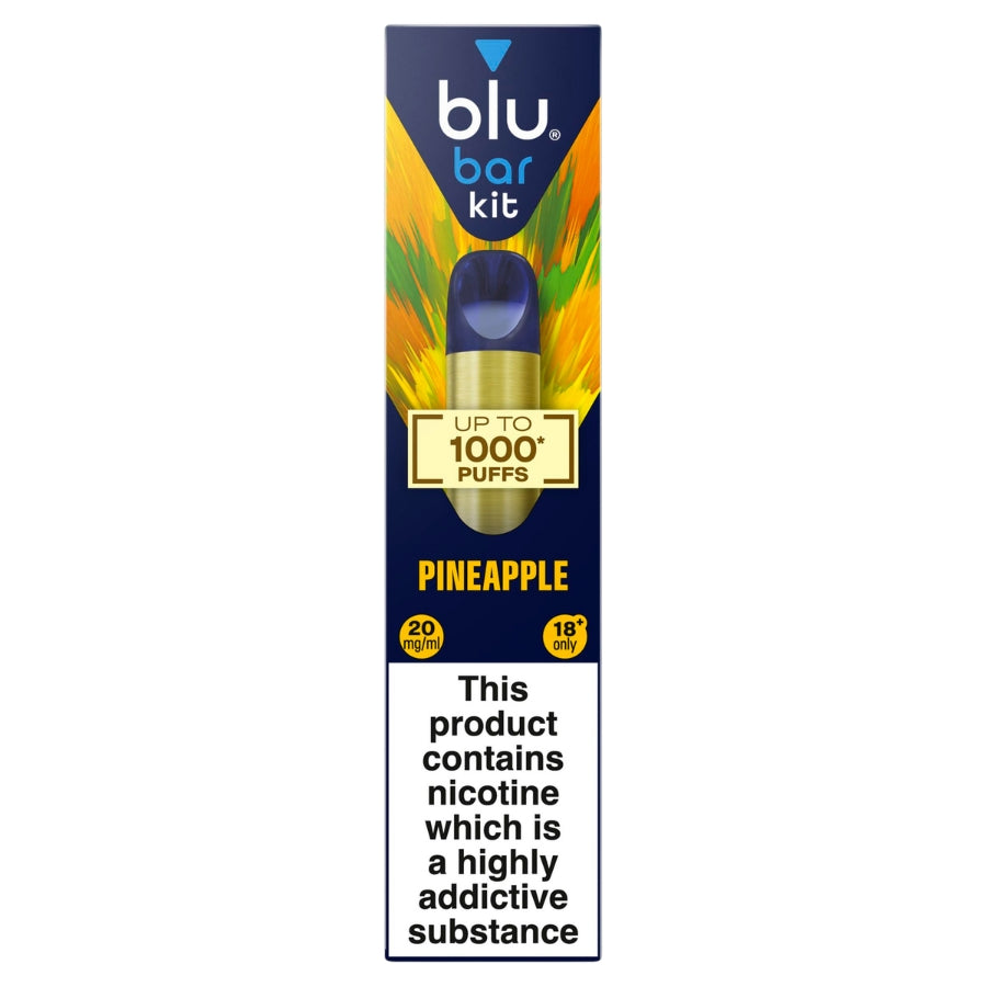 Blu Bar Pineapple Vape Pod Kit 20mg - Case of 10 Blu Bar Pineapple Vape Pod Kit 20mg - Case of 10