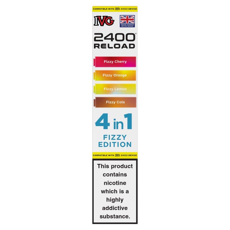 IVG 2400 Reload 4-in-1 Pods Fizzy Edition - Case of 5