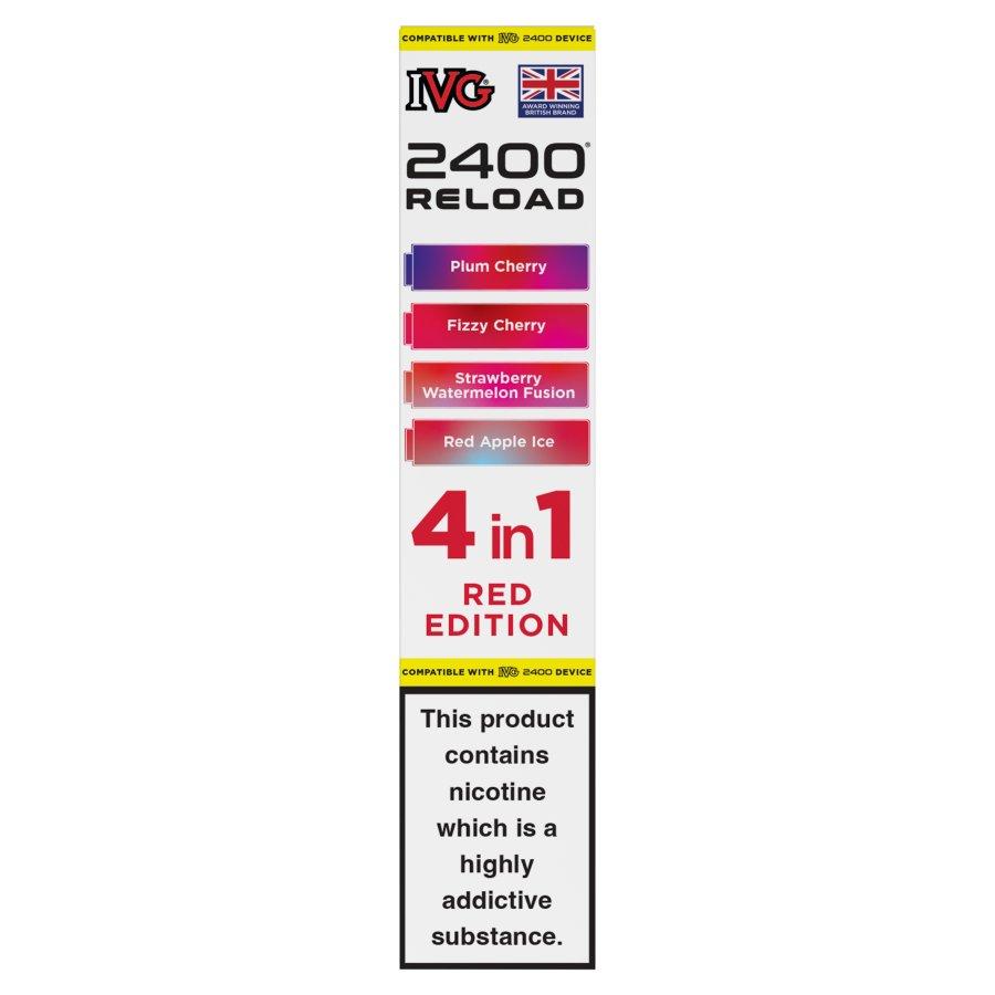 IVG 2400 Reload 4-in-1 Pods Red Edition - Case of 5