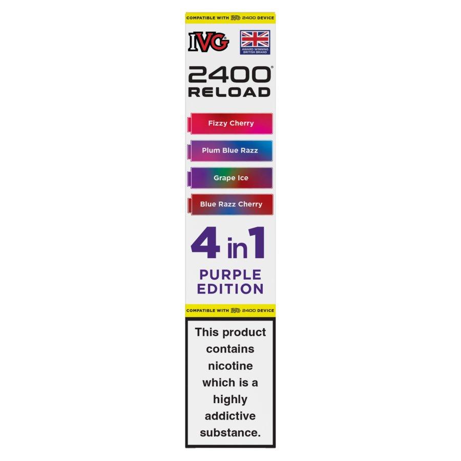 IVG 2400 Reload 4-in-1 Pods Purple Edition - Case of 5