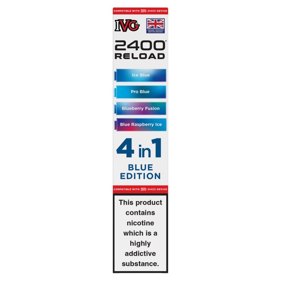 IVG 2400 Reload 4-in-1 Pods Blue Edition - Case of 5