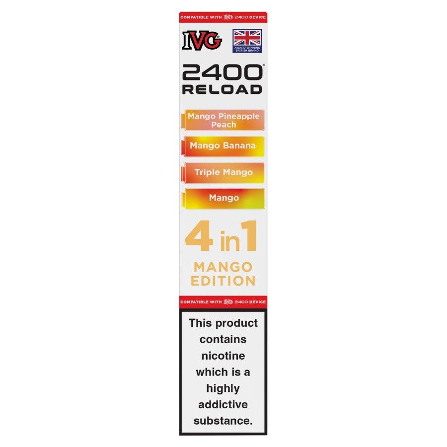 IVG 2400 Reload 4-in-1 Pods Mango Edition - Case of 5