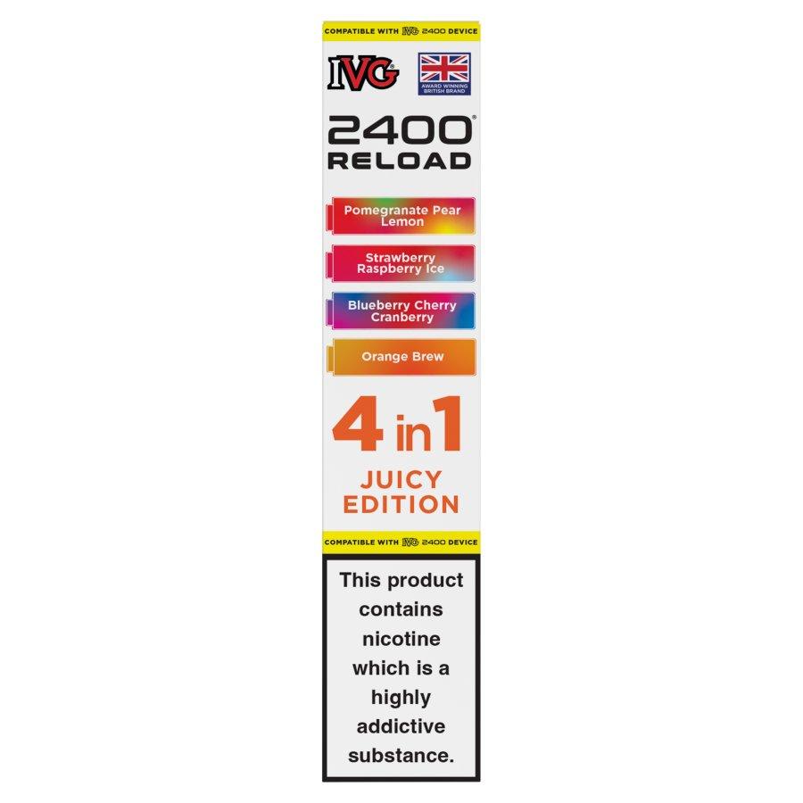 IVG 2400 Reload 4-in-1 Pods Juicy Edition - Case of 5