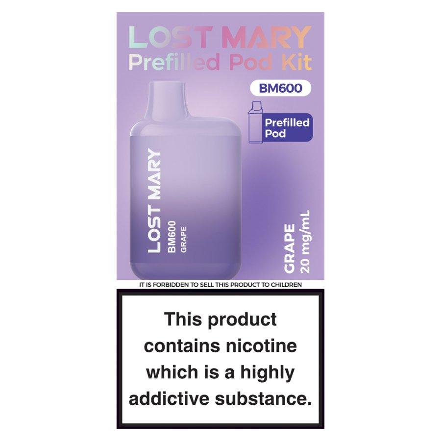 Lost Mary BM600 Grape Pod Kit  - Case of 10