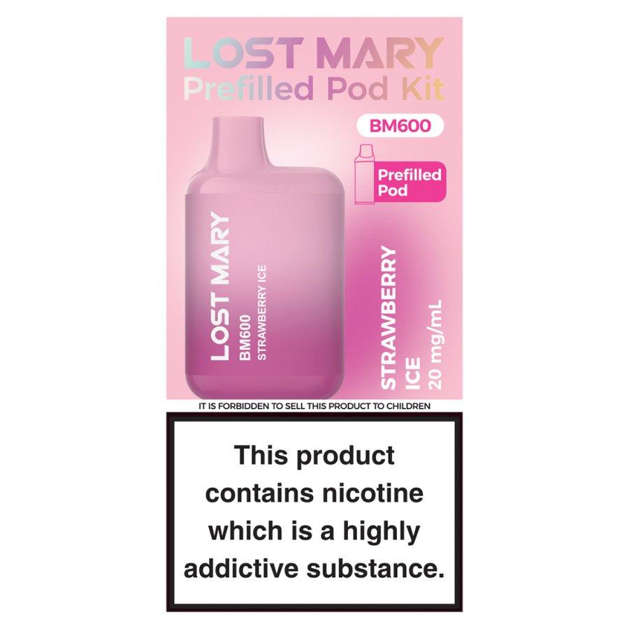 Lost Mary BM600 Strawberry Ice Pod Kit  - Case of 10