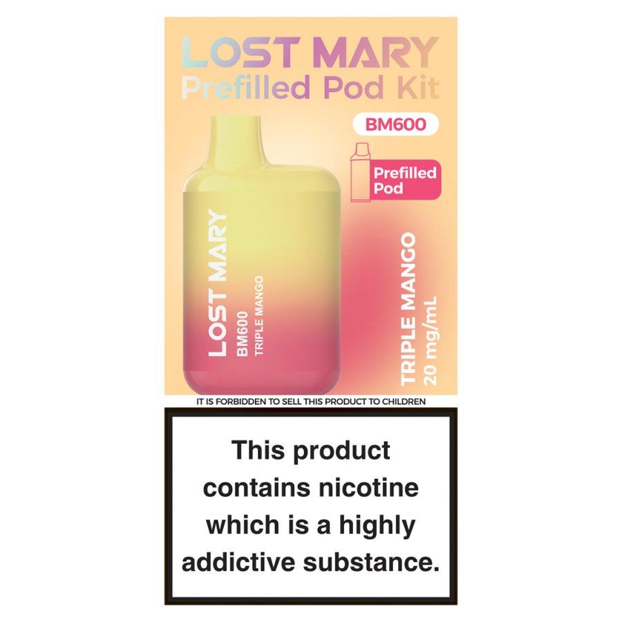 Lost Mary BM600 Triple Mango Pod Kit  - Case of 10