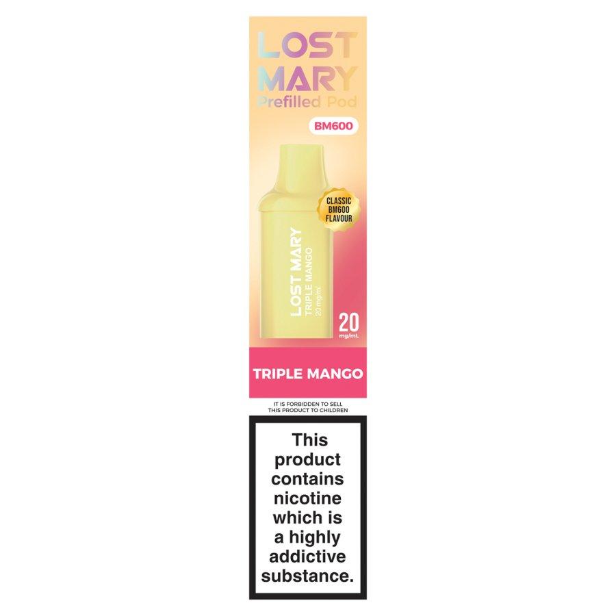 Lost Mary BM600 Triple Mango Prefilled Pods - Case of 10
