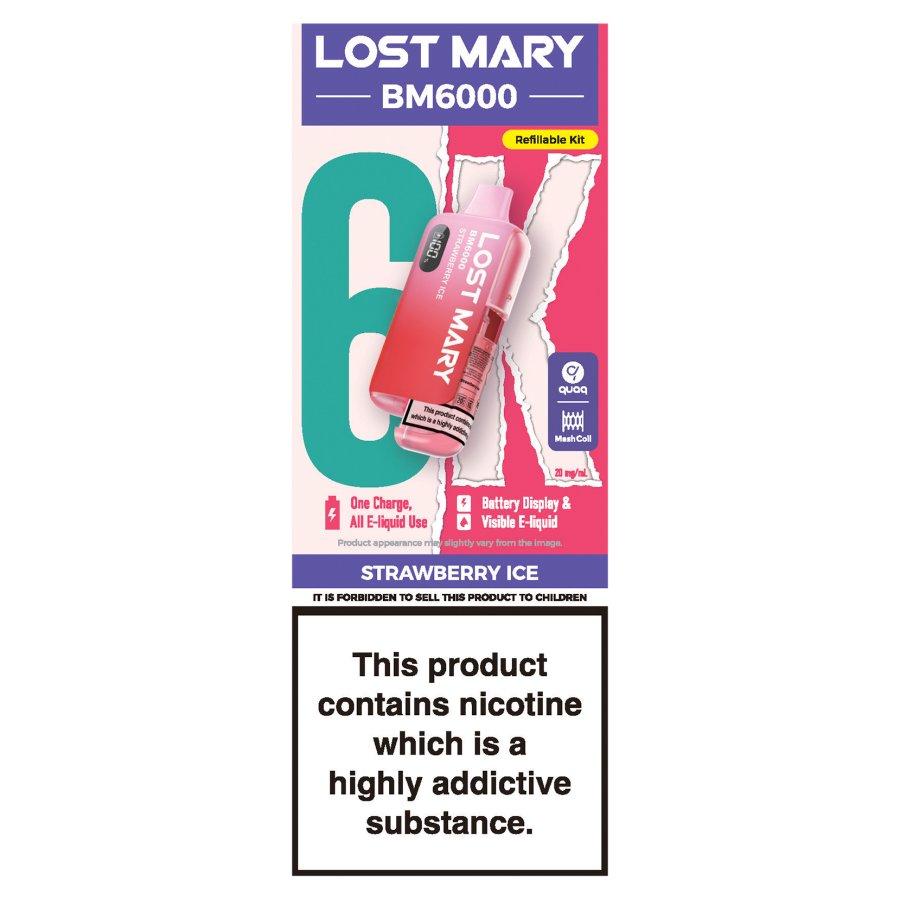 Lost Mary BM6000 Pre-filled Strawberry Ice Pod Kit - Case of 5