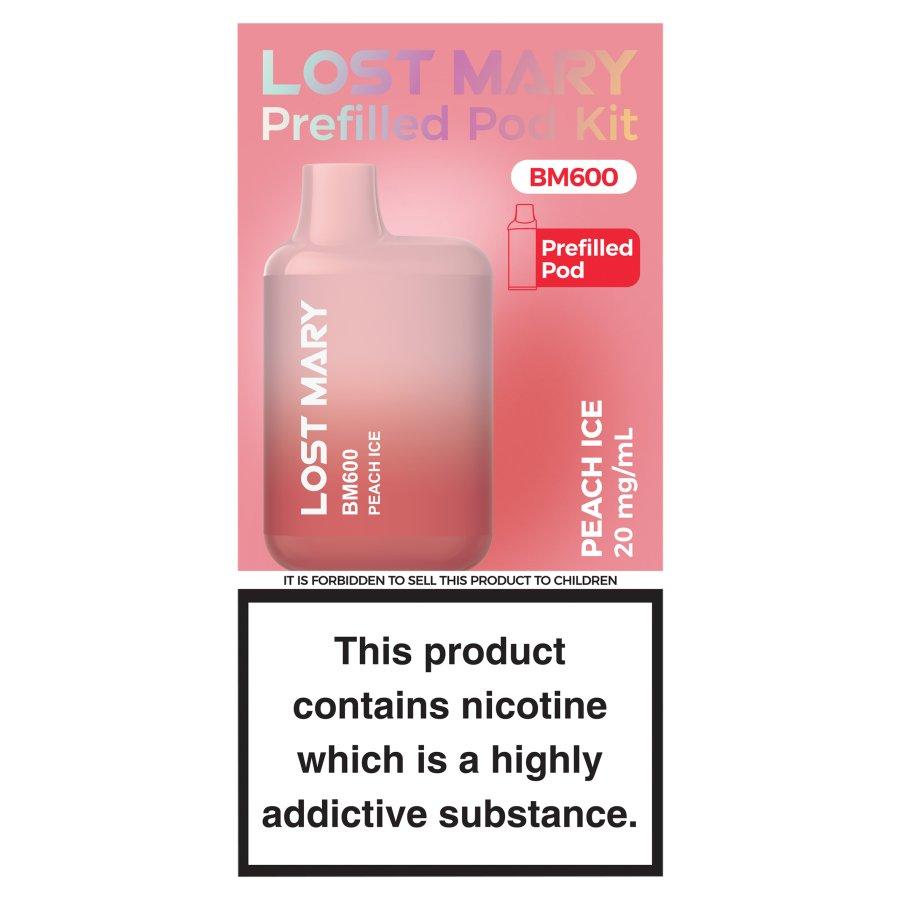 Lost Mary BM600 Peach Ice Pod Kit  - Case of 10