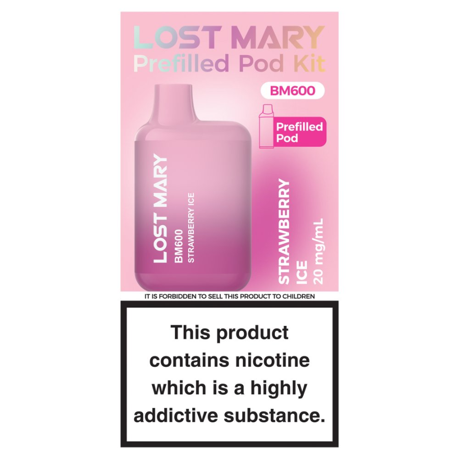Lost Mary BM600 Strawberry Pod Kit  - Case of 10