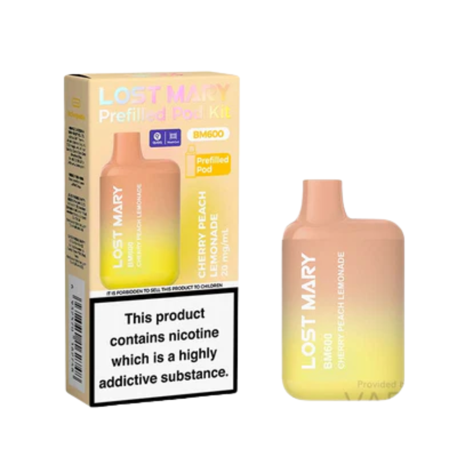 Lost Mary BM600 Cherry Peach Lemonade Pod Kit  - Case of 10