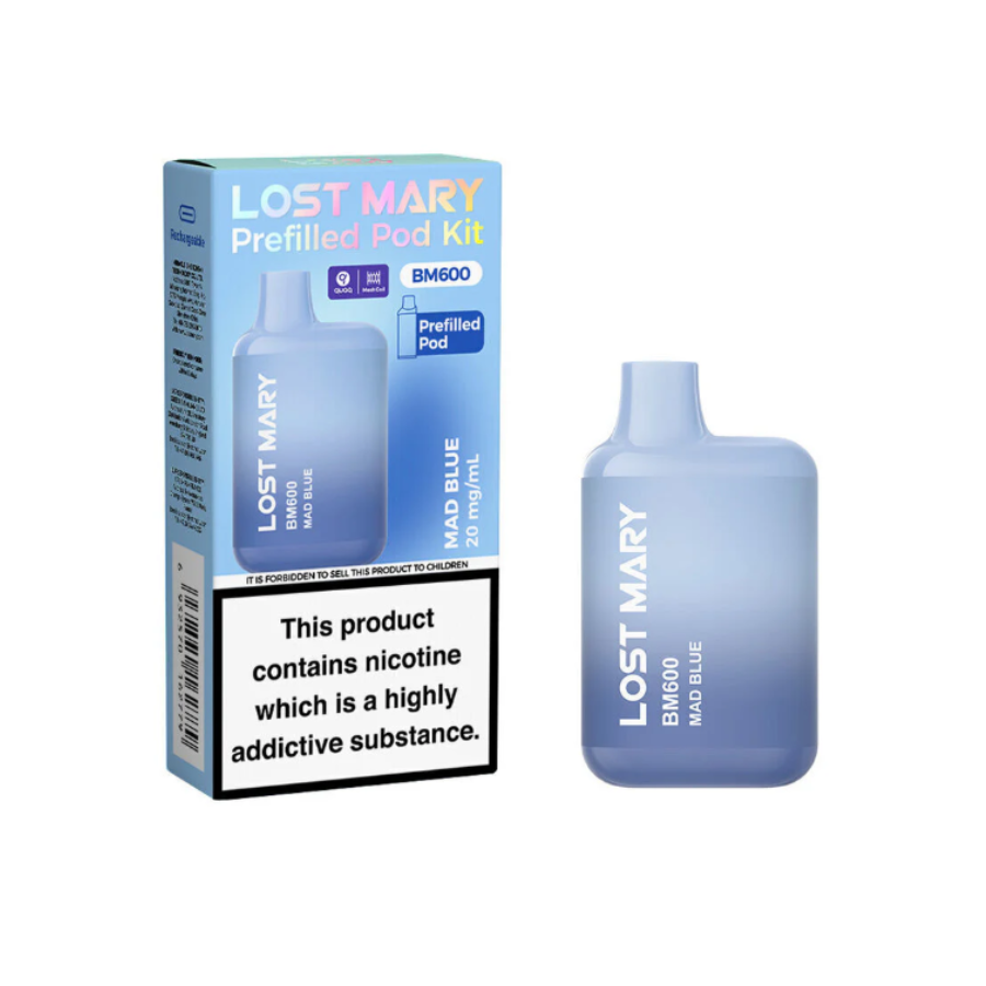 Lost Mary BM600 Mad Blue Pod Kit  - Case of 10