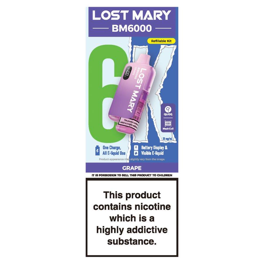 Lost Mary BM6000 Pre-filled Grape Pod Kit - Case of 5