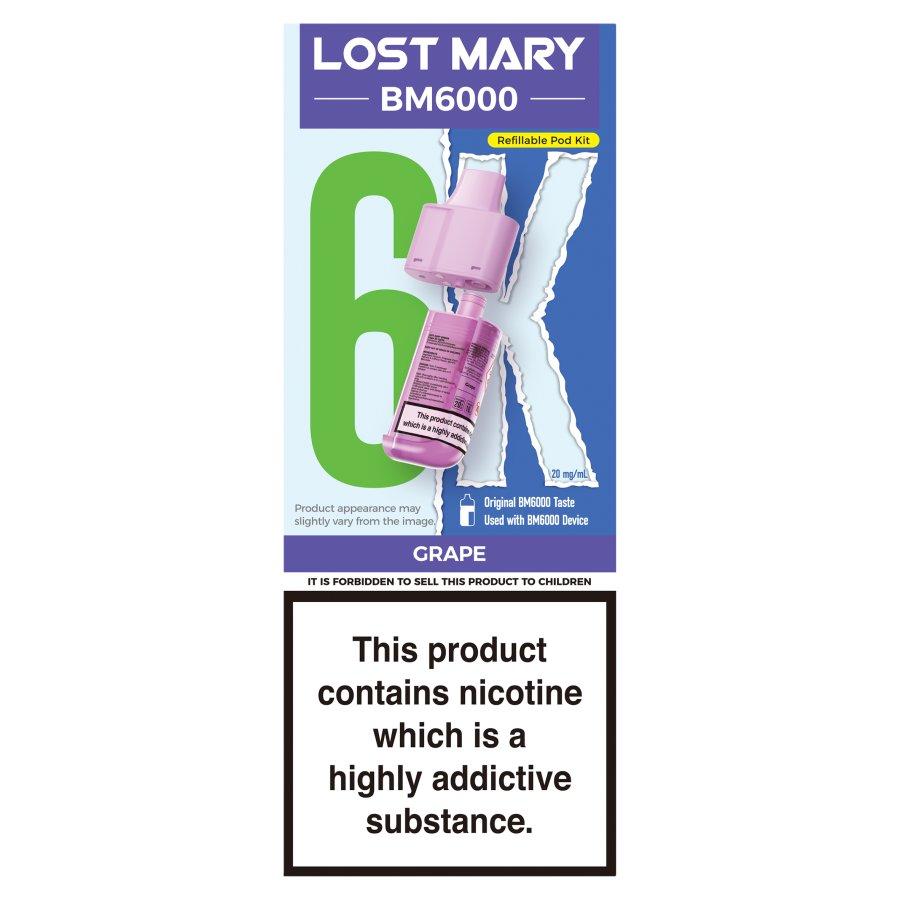 Lost Mary BM6000 Grape Refill Pod - Case of 5