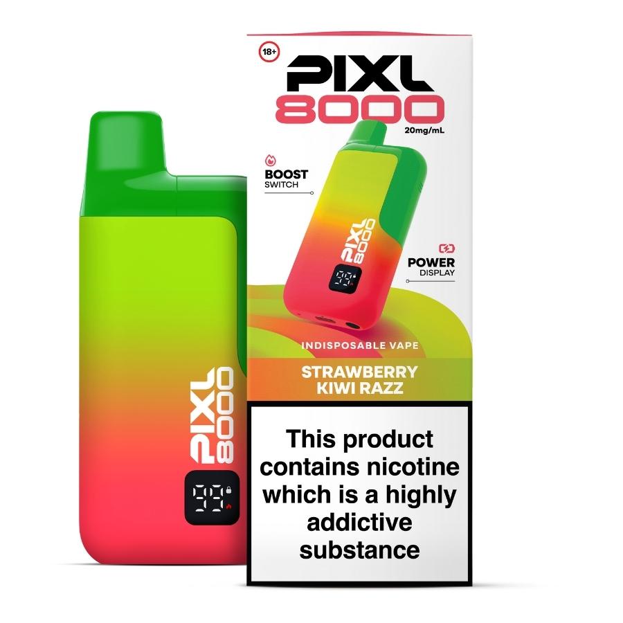 PIXL 8000 Strawberry Kiwi Razz Pod Kit - Case of 5