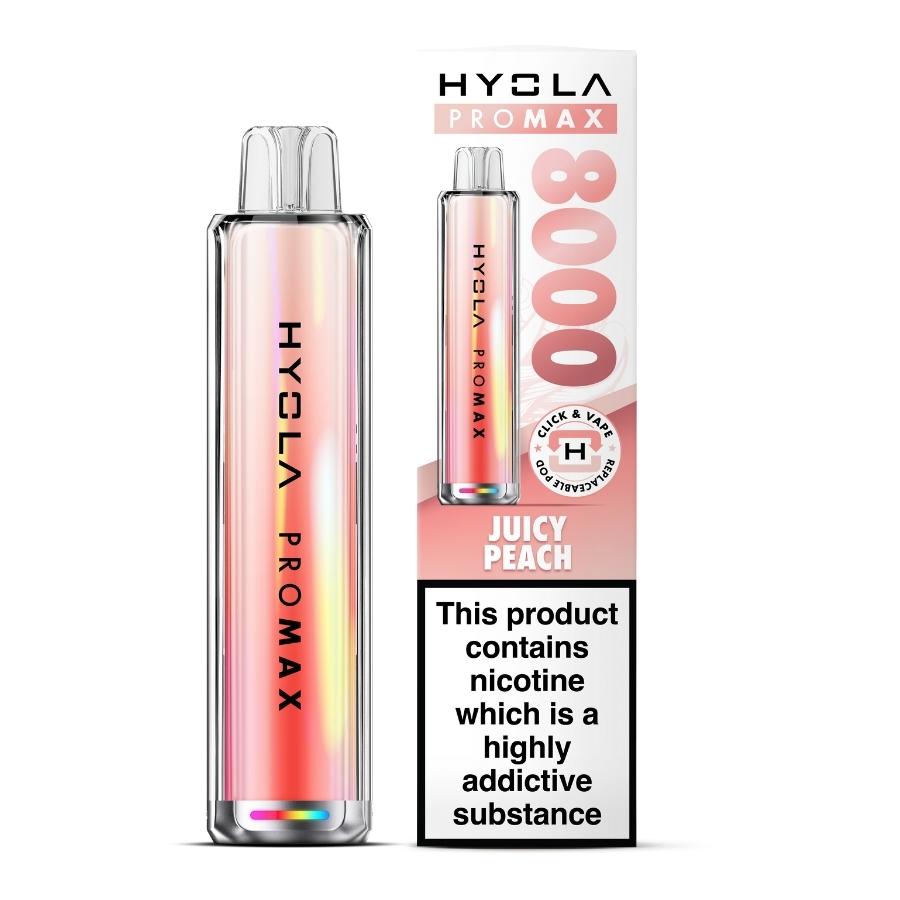 Hyola Pro Max 8000 Juicy Peach Vape Kit - Case of 5