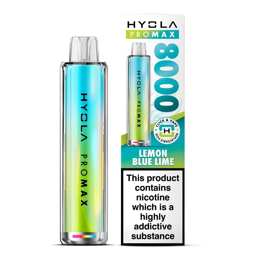 Hyola Pro Max 8000 Lemon Blue Lime Vape Kit - Case of 5