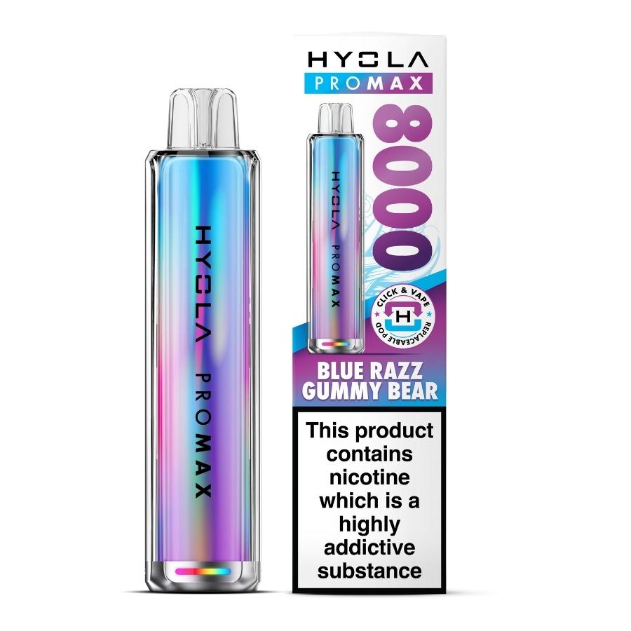 Hyola Pro Max 8000 Blue Razz Gummy Bear Vape Kit - Case of 5