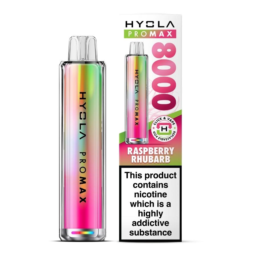 Hyola Pro Max 8000 Raspberry Rhubarb Vape Kit - Case of 5