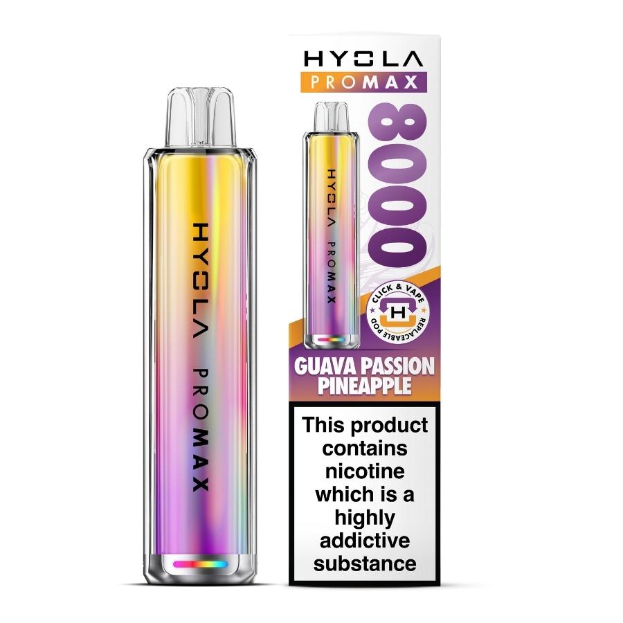 Hyola Pro Max 8000 Guava Passion Pineapple Vape Kit - Case of 5
